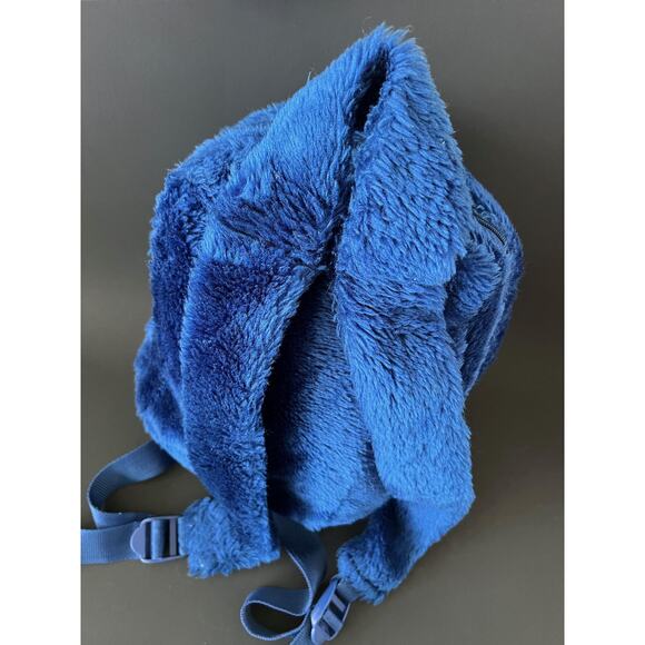 Vintage 90s United Colors of Benetton Blue Fuzzy Backpack - Rare main image 12